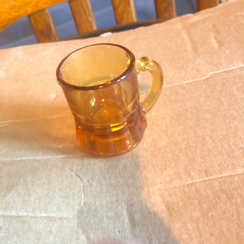 Six Vintage amber miniature beer glasses shot glasses by federal glass - Picture 5 of 7